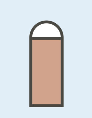 Single Door – Half Moon Transom