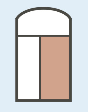 Single Door – Left Sidelight Arched Transom