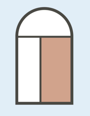 Single Door – Left Sidelight Half Moon Transom
