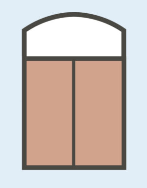 Double Door – Arched Transom