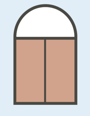 Double Door – Half Moon Transom