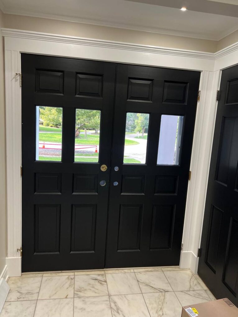 Before Old Storm Door and Traditional Panels