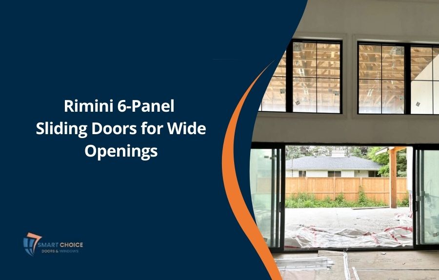 Construction-stage-photo-showing-Rimini-6-Panel-Sliding-Doors-with-high-windows-above-in-a-Toronto-home