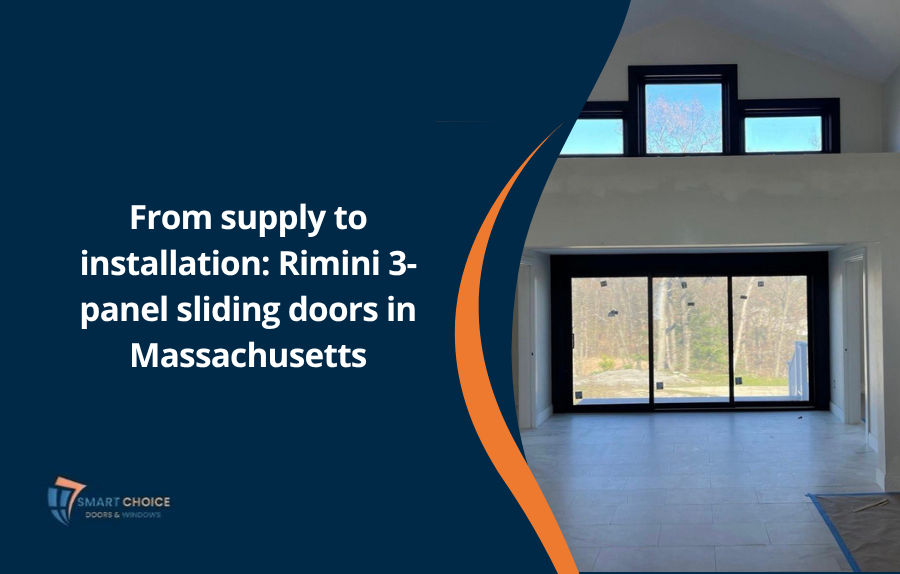 From supply to installation Rimini 3-panel sliding doors in Massachusetts