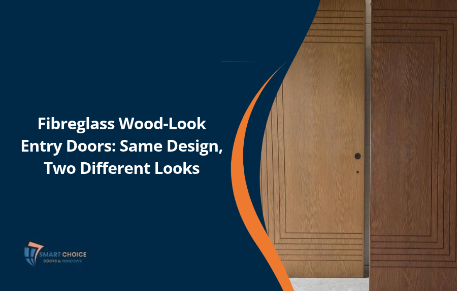 Fiberglass Wood Look Entry Doors_ Same Design, Two Different Looks